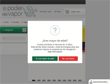 Tablet Screenshot of elpoderdelvapor.com